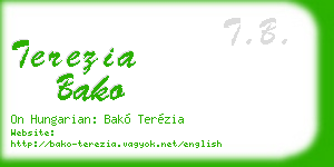terezia bako business card