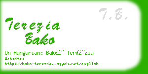 terezia bako business card